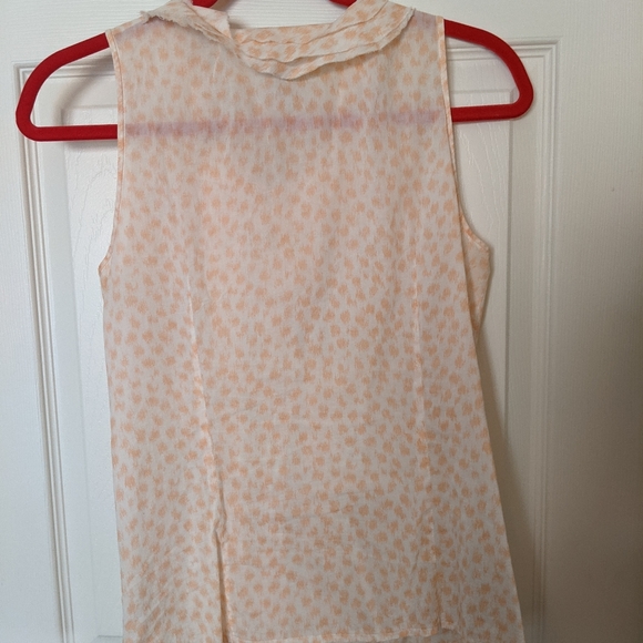 JCrew Sleeveless Ruffle Front Blouse - Picture 3 of 4